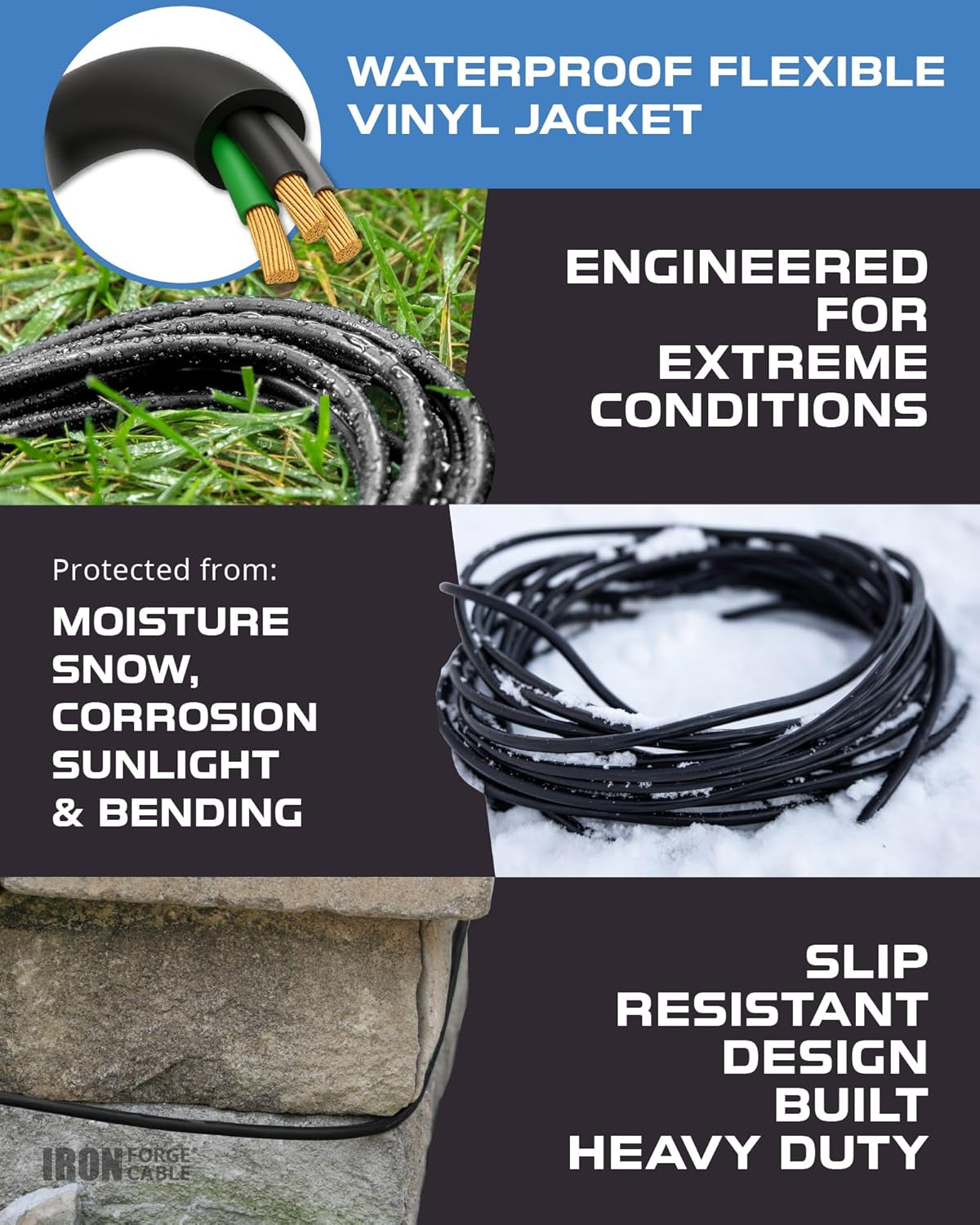 Power Up Your Outdoors with the 2 Pack 100 Ft Heavy Duty Black Extension Cord - Weatherproof & Perfect for All Your Electrical Needs!