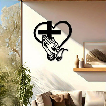 Transform Your Space with the Inspirational Metal Christian Heart Wall Sculpture – Perfect for Home and Outdoor Decor