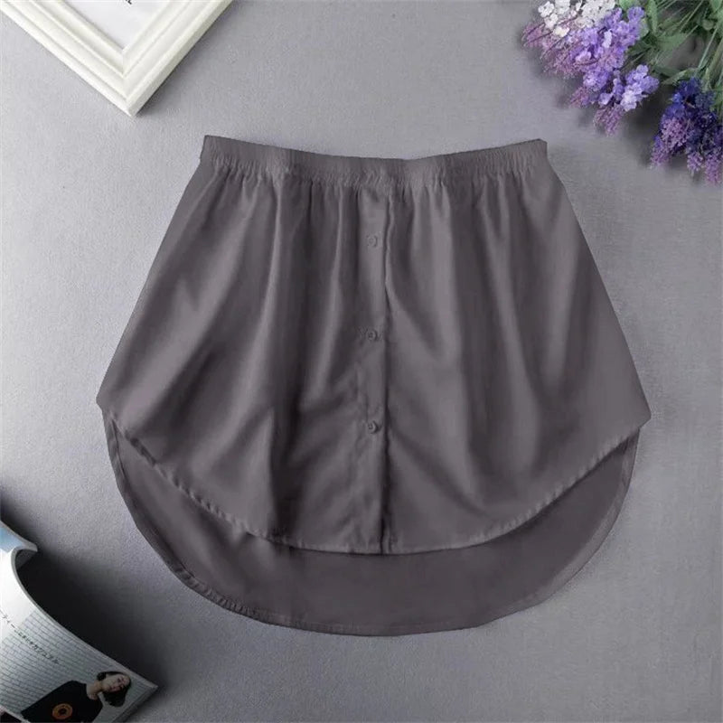 Elevate Your Style with Our Women's Adjustable Layering Blouse Extender Featuring a Chic Faux Top and Flirty Mini Skirt Underskirt