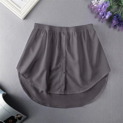 Elevate Your Style with Our Women's Adjustable Layering Blouse Extender Featuring a Chic Faux Top and Flirty Mini Skirt Underskirt