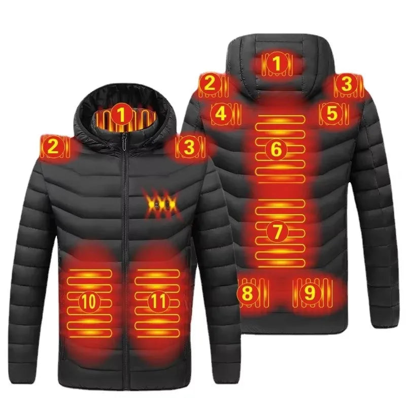 Stay Warm This Winter with Our Men's Heated USB Jacket - The Ultimate Outdoor Thermal Coat