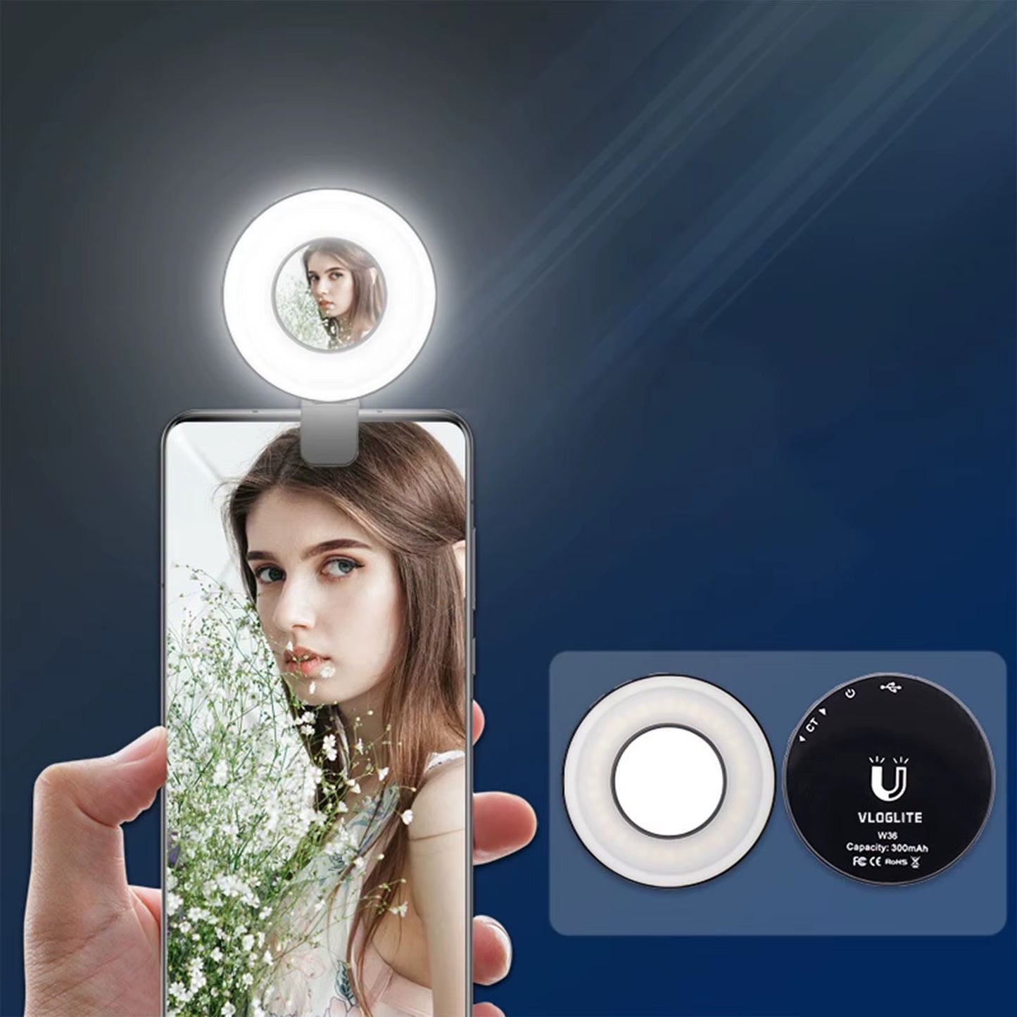 Illuminate Your Creativity with the W36 Mini Magnetic Pocket Light - Perfect for MagSafe iPhone 15/14/13/12 Series! LED Cube Fill Light with Clip for Makeup and Vlogging