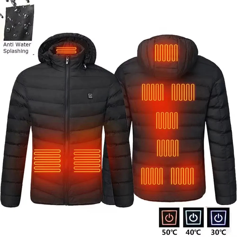 Stay Warm This Winter with Our Men's Heated USB Jacket - The Ultimate Outdoor Thermal Coat