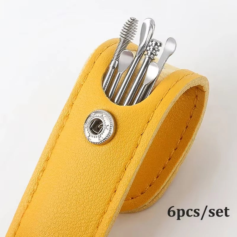 Elevate Your Ear Care Routine with Our 6-Piece Stainless Steel Ear Wax Removal Tool Set - Includes Curette & Earpick