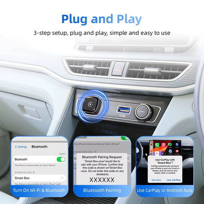 Revolutionary 2-in-1 Type-C Wireless CarPlay and Android Auto Adapter - Transform Your Factory Wired System!