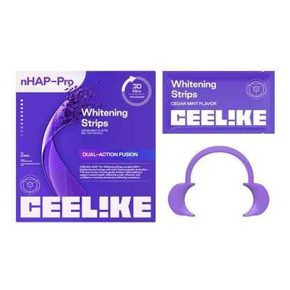 Transform Your Smile with CEELIKE Purple Teeth Whitening Strips - 7/21 Sessions of Enamel-Safe, Non-Sensitive Whitening in Refreshing Cedar Mint Flavor!