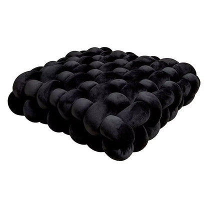 Soft Plush Knot Cushion for Living Room, Hand-Woven Solid Square Sofa Pillow, Woven Seat Cushion for Home Decor