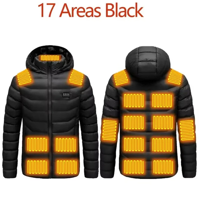 Stay Warm This Winter with Our Men's Heated USB Jacket - The Ultimate Outdoor Thermal Coat