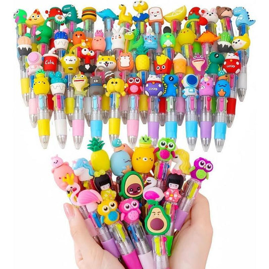 Brighten Up Writing with 20Pcs Adorable Mini Multicolor 4-in-1 Pens - Perfect for Kids' Parties, School Supplies, and Gifts!