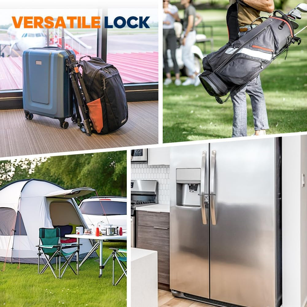 Secure Your Belongings with SureLock TSA Approved Luggage Locks - Features Open Alert, Easy-Read Dials, and Re-Settable 3-Digit Combination for Ultimate Peace of Mind
