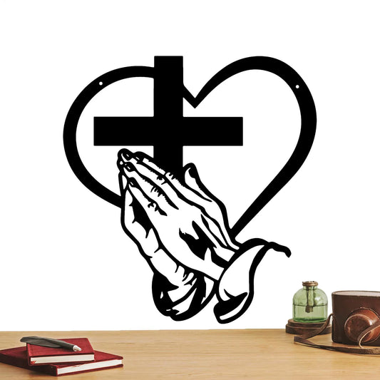 Transform Your Space with the Inspirational Metal Christian Heart Wall Sculpture – Perfect for Home and Outdoor Decor