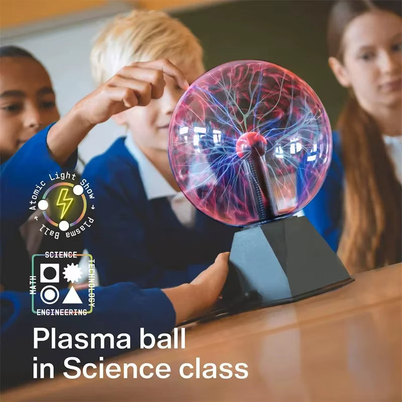 Enchanting Touch-Sensitive Magic Plasma Ball Lamp - LED Night Light for Kids and Adults - Perfect Holiday Decor and Gift