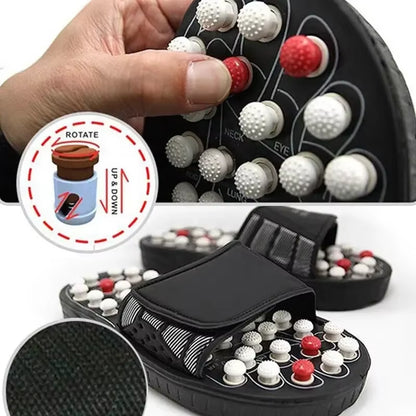 Experience Ultimate Foot Relaxation with Professional Reflexology Massage Slippers Featuring Acupuncture Stones