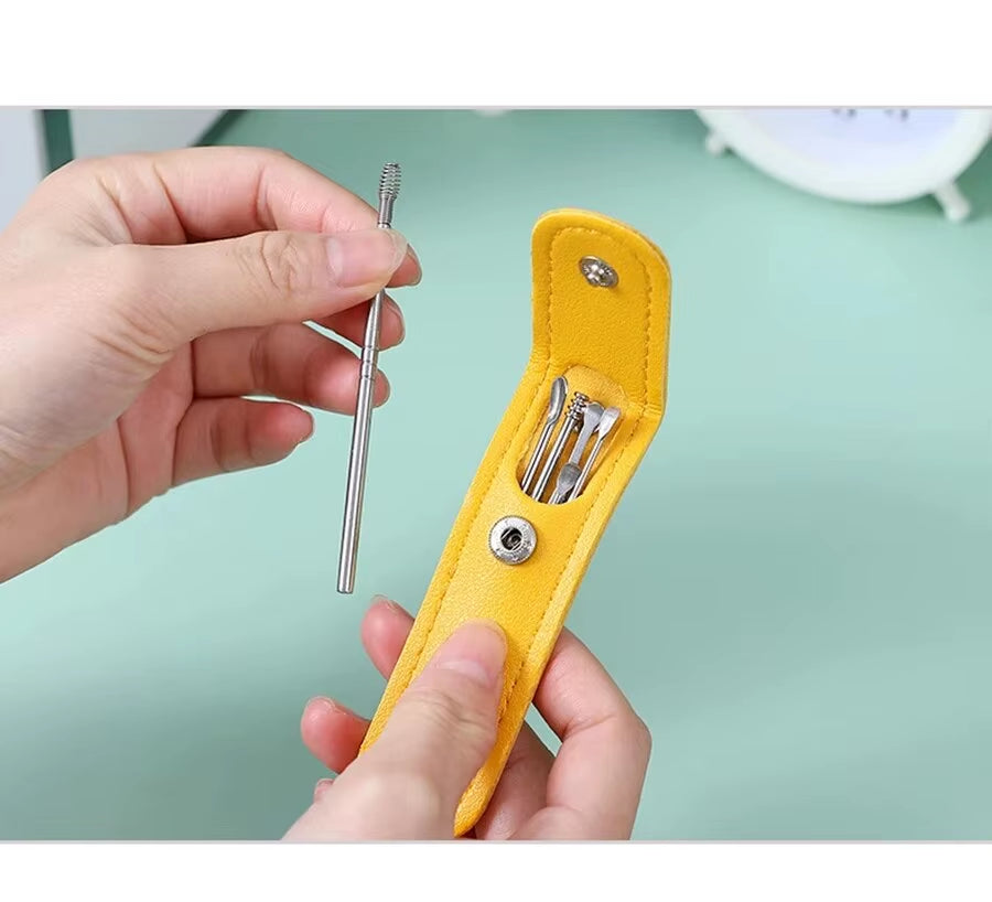 Elevate Your Ear Care Routine with Our 6-Piece Stainless Steel Ear Wax Removal Tool Set - Includes Curette & Earpick