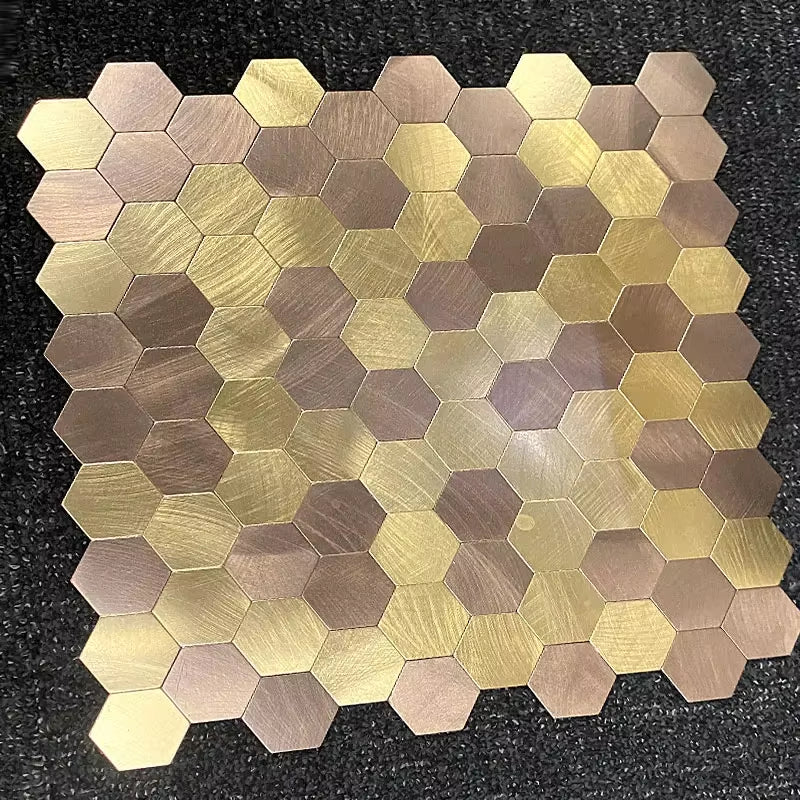 Mosaic Hexagon Peel and Stick Waterproof Aluminum Wall Tile for Kitchen and Bath Backsplash - Fireproof and Self-Adhesive