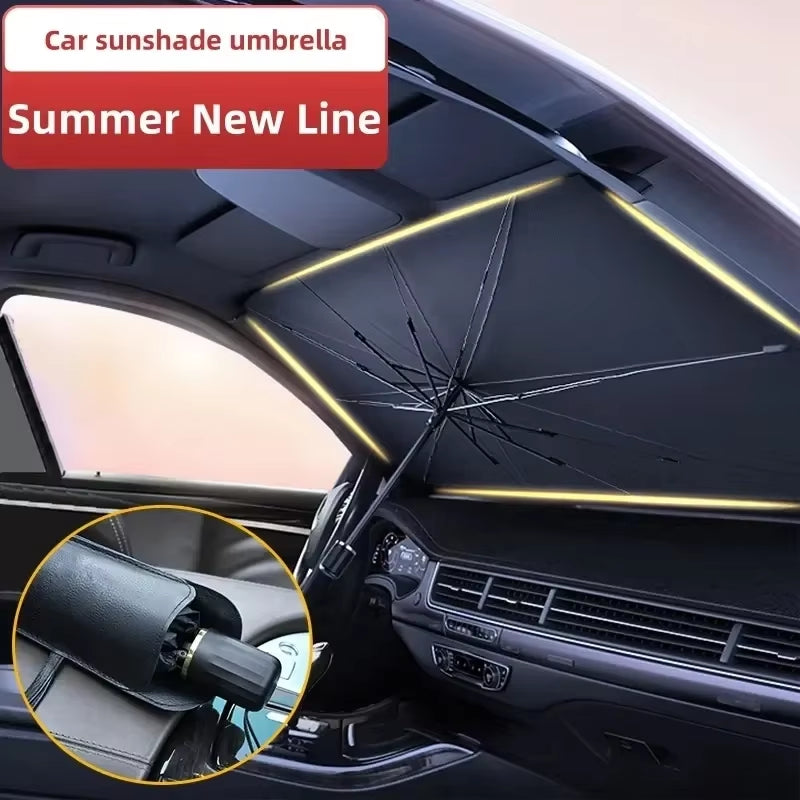 Stay Cool This Summer with Our Premium Car Sunshade Umbrella – The Ultimate Windshield Protector for Your Vehicle!