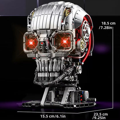 1099+Pcs Mechanical Skull Building Blocks Set Robotic Skull Model with Power Motor DIY Kit Adult Kids Christmas Birthday Gifts
