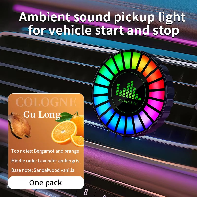 Transform Your Drive with the Stylish Car USB Aromatherapy Round Pickup Lamp - Experience Ocean Fragrance and RGB Ambiance