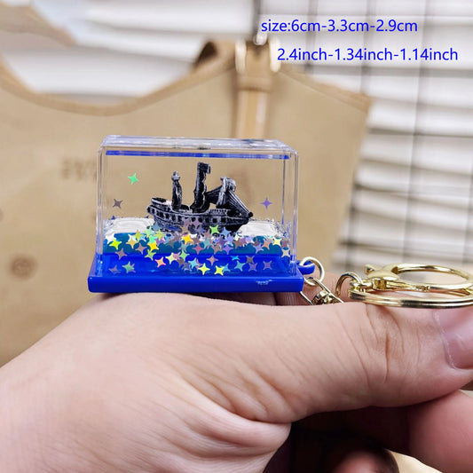 Captivating Black Pearl Pirate Ship Drift Bottle - A Nautical Touch for Your Living Room or Office