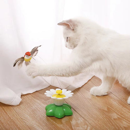 Exciting Electric Butterfly Cat Toy - Automatic Rotating Hummingbird for Endless Fun and Exercise!
