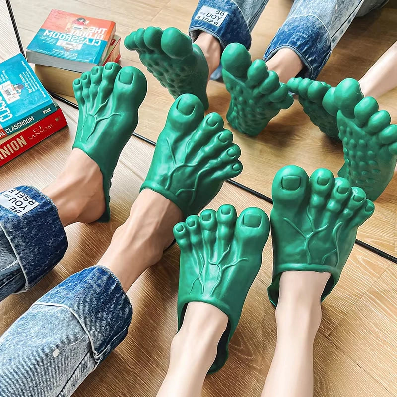 Step into Fun with Bigfoot-Inspired Five-Finger Toe Slippers for Men and Women - Perfect for Humorous Pranks and Relaxation