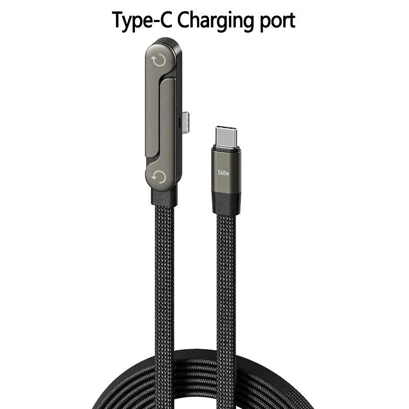 Experience Ultimate Convenience with the Invisible Holder Charger Cable & Stand - 240W Super Fast Charging for Gaming, Office, and Travel