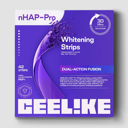 Transform Your Smile with CEELIKE Purple Teeth Whitening Strips - 7/21 Sessions of Enamel-Safe, Non-Sensitive Whitening in Refreshing Cedar Mint Flavor!