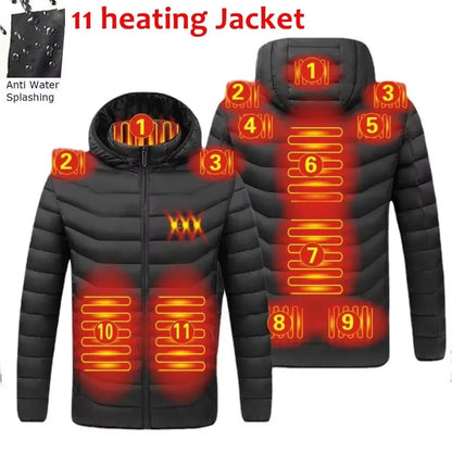 Stay Warm This Winter with Our Men's Heated USB Jacket - The Ultimate Outdoor Thermal Coat