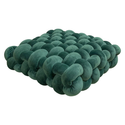 Soft Plush Knot Cushion for Living Room, Hand-Woven Solid Square Sofa Pillow, Woven Seat Cushion for Home Decor