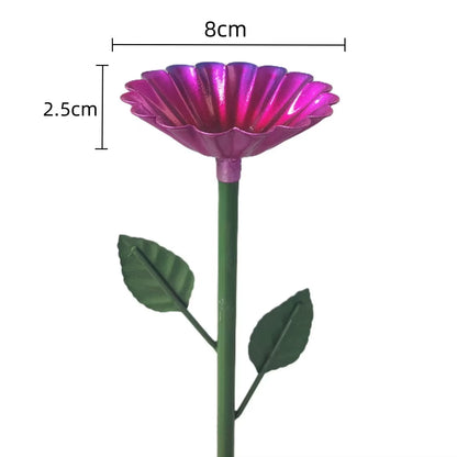 1Pcs Iron Rustproof Outdoor Ground Stake with Teacup Bee Design Durable Waterproof Metal Art for Garden/Lawn Decor