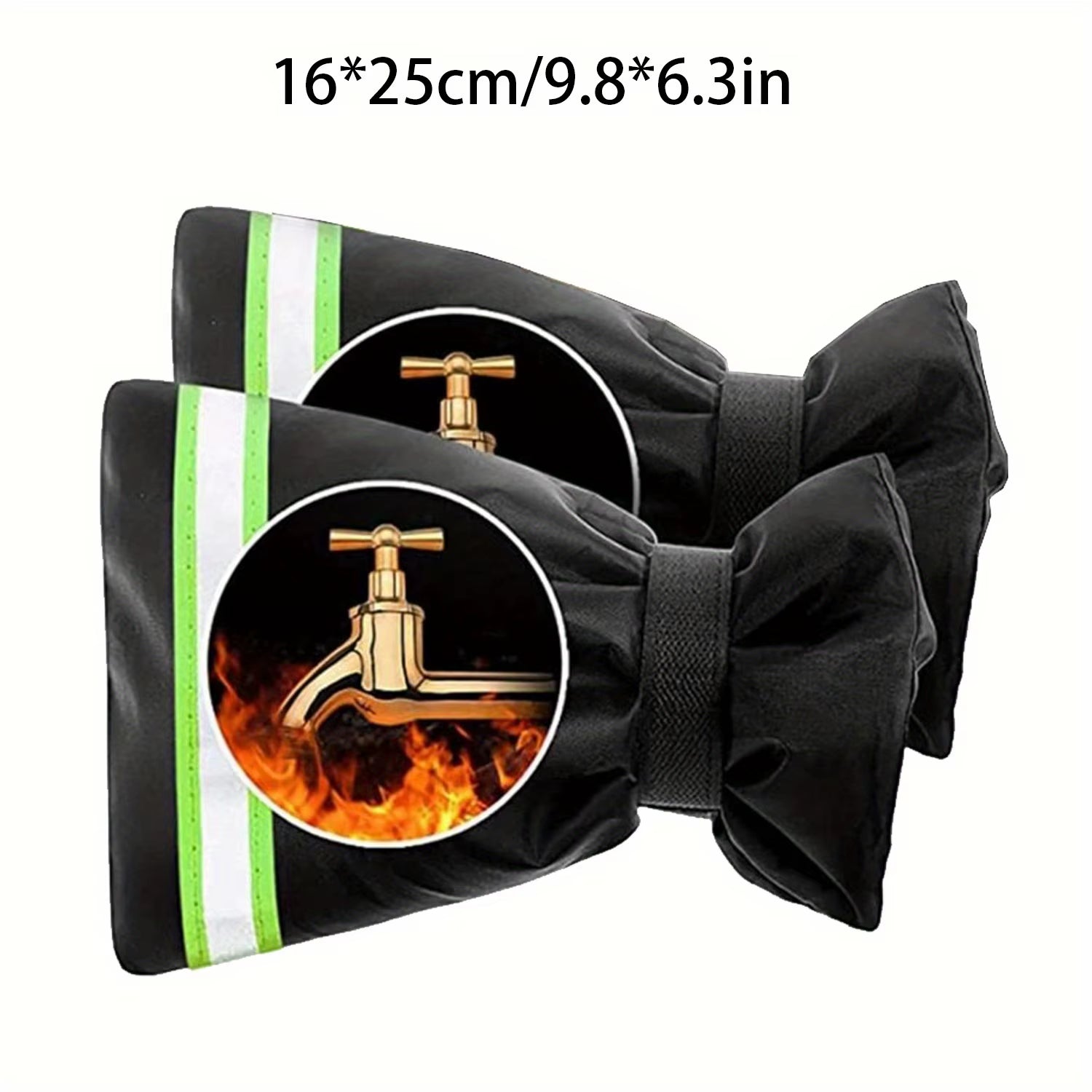 Protect Your Outdoor Faucets This Winter: 2-Pack Insulation Covers with Reflective Strips for Ultimate Freeze Defense