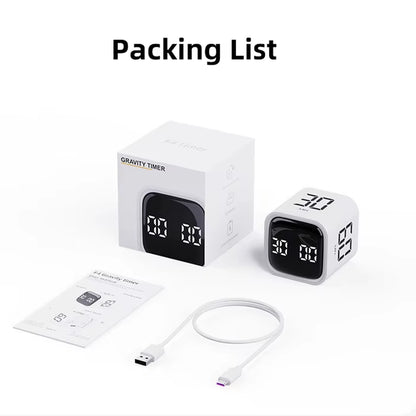 Revolutionize Your Cooking and Learning with the Gravity Sensor Productivity Timer Cube - Versatile Countdown and Countup Features!