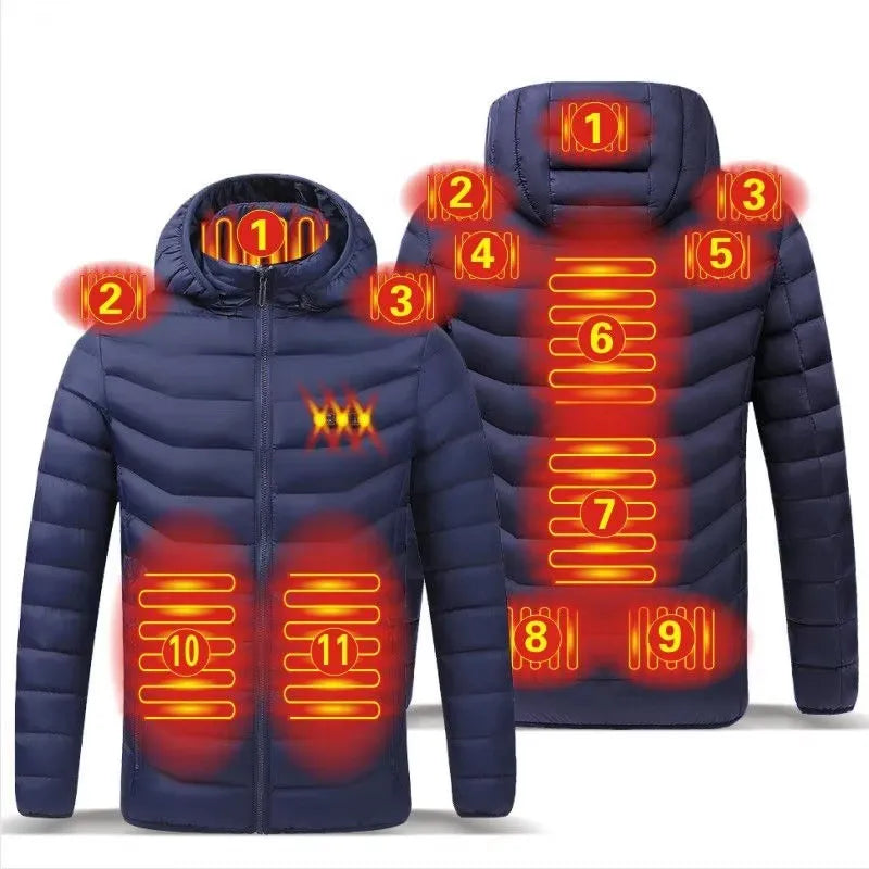 Stay Warm This Winter with Our Men's Heated USB Jacket - The Ultimate Outdoor Thermal Coat