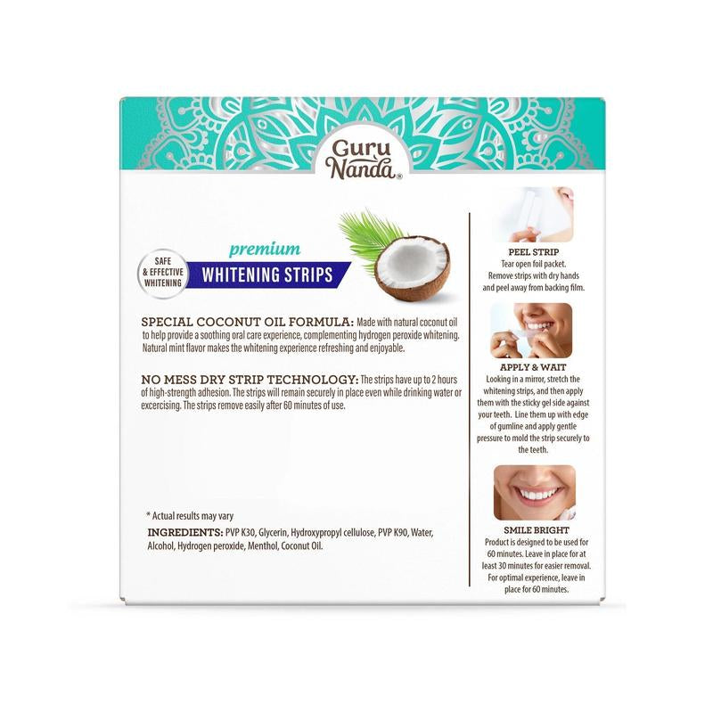 Transform Your Smile with Gurunanda Whitening Strips - 7-Day Treatment for Sensitive Teeth, Enamel-Safe & Fast Results!