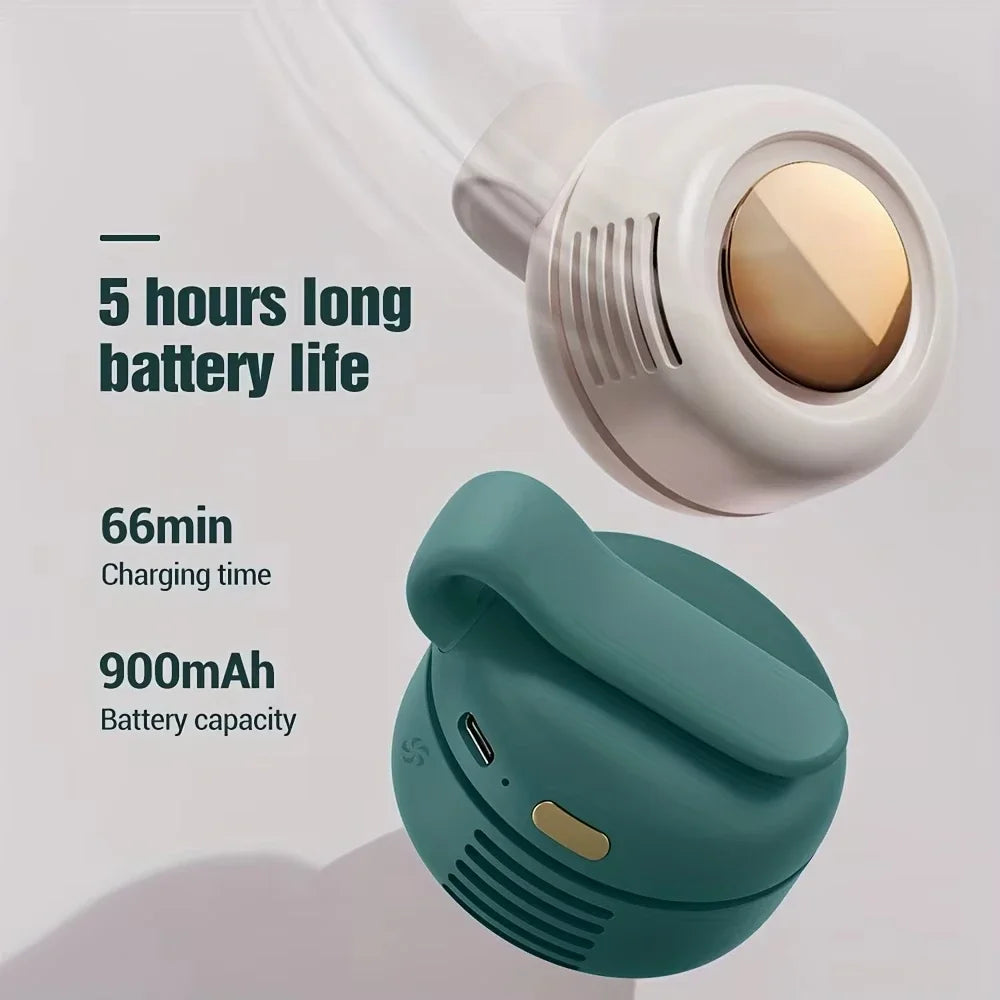 Experience Ultimate Comfort with the Outdoor Mini Portable Handheld Bladeless Electric Fan - Rechargeable and Perfect for Any Setting!