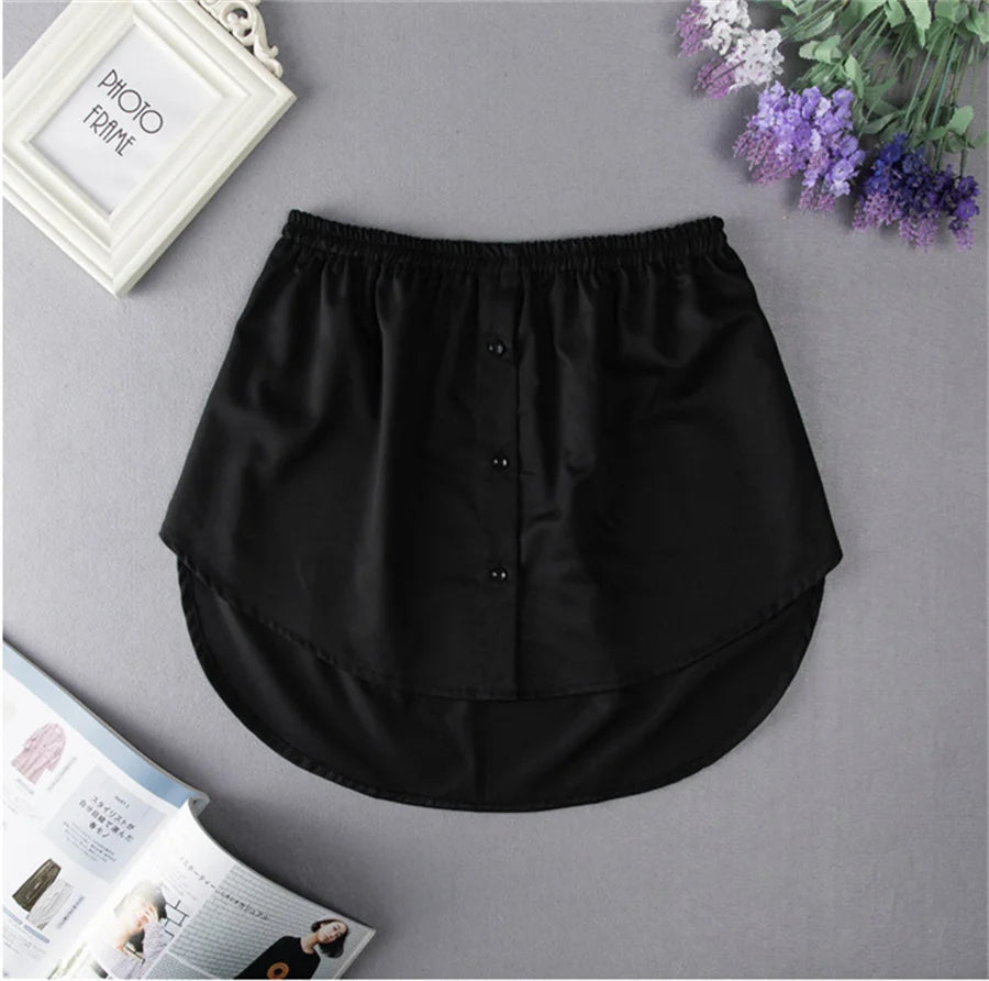 Elevate Your Style with Our Women's Adjustable Layering Blouse Extender Featuring a Chic Faux Top and Flirty Mini Skirt Underskirt
