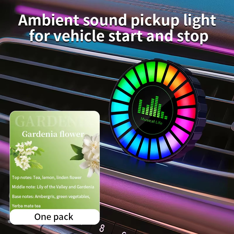 Transform Your Drive with the Stylish Car USB Aromatherapy Round Pickup Lamp - Experience Ocean Fragrance and RGB Ambiance